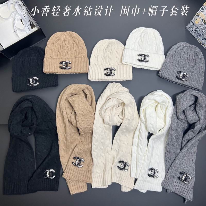 Chanel scarf hat dx10